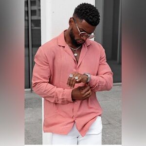 Dawson Man Button Up Shirt - Mauve